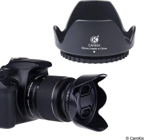 2 lens shades: tulip + rubber – 1 lens cap – reduces lens reflections – protects against excessive sunlight for enhanced photos and videos...