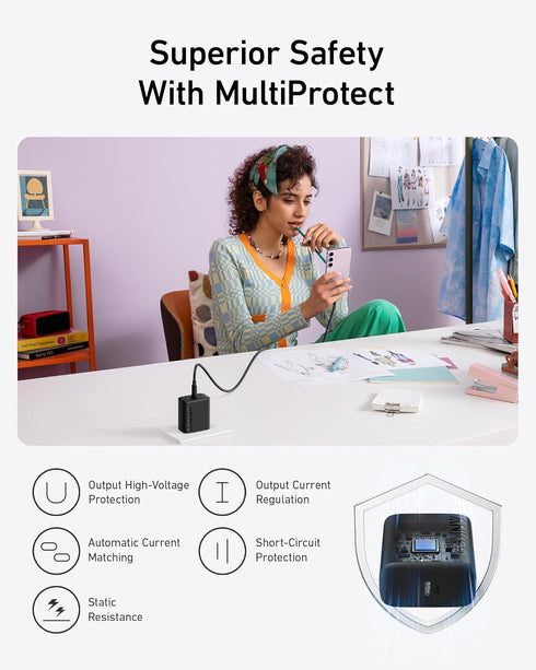 Anker 25W USB-C Super Fast Charger, Anker Charger (Non-Foldable) with USBC Cable, Supports PPS Fast Charging for Samsung Galaxy S23 Ultra/S23+/S23...