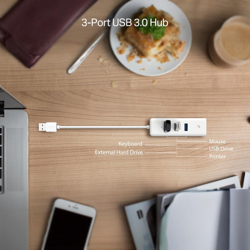 TP-Link 3-Port USB 3.0 Portable USB Network Adapter...