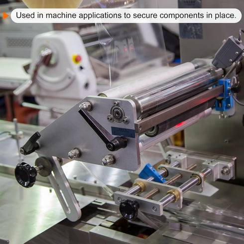 6pcs Adjustable Clamping Lever Handles M8 x 20mm Male Thread Bolt Knobs Rotating Screw Locking Quick Release Ratchet Push Button Handle, Black...