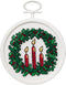 Janlynn 18 Count Round Mini Counted Cross Stitch Kit, 2.5-Inch, Holiday Wreath...