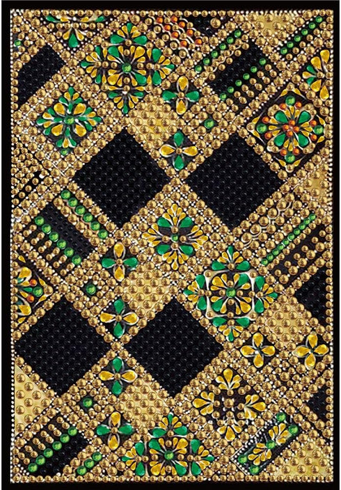 5D Notebook with Diamond Art Painting Art DIY Lattice Mandala Pattern Cover Crystal Cross Stitch Special Shaped Diamond Kits Writing Sketchbook Jo...