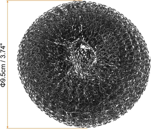 4pcs Stainless Steel Scrubber Pad, Barbecue Grill Cleaning Scrubber Pads Replacement Steel Wool Brush Head for Gas, Outdoor BBQ Accessories...