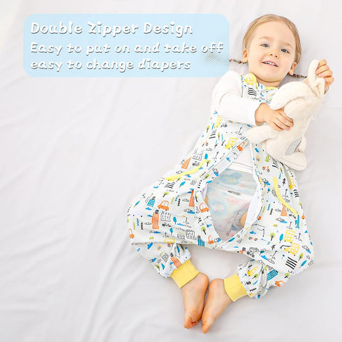 WONDAY Toddler Sleep Sack, Sleep Sack 2t-3t, Sleep Sack Baby Wearable Blanket, Sleeping Bag Summer Toddler Baby Sleep Sacks with Feet, Sleeveless ...