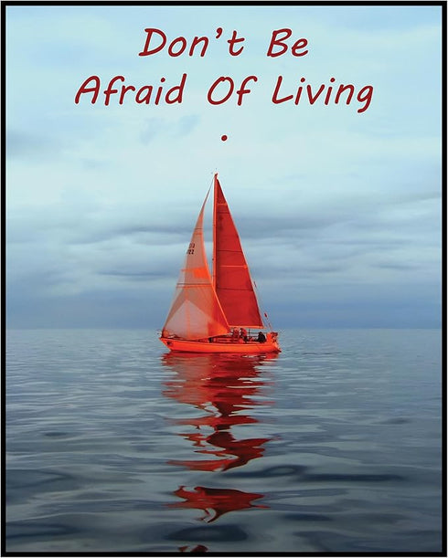 Posterizer 1 pcs-Magazine inspired Retro Print-Don't be Afraid of living-Quotes and Poems-Landscape & Nature Art-Chic Home Decor- unframed wall ar...