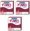 FIMO Soft Polymer Oven Modelling Clay - Most Popular Colours - 57g - Set of 3 - Merlot...