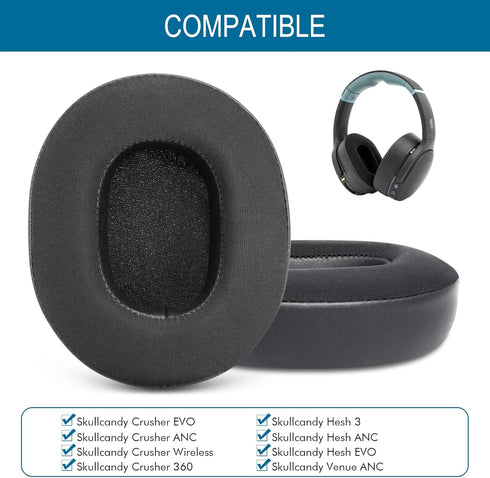 Ear Pads Replacement Cooling-Gel for Skullcandy Hesh 3 Hesh EVO Hesh ANC Headphone Earpads Cushions for Crusher Wireless Crusher Evo Crusher ANC H...