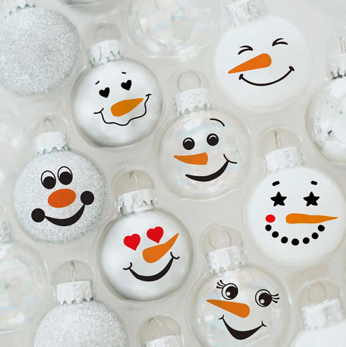 Christmas Snowman Face Stencils for Painting,3” Snowman Xmas Stencil for Wood Slice,Christmas Tree,Mantel Shelf,Window Decor...