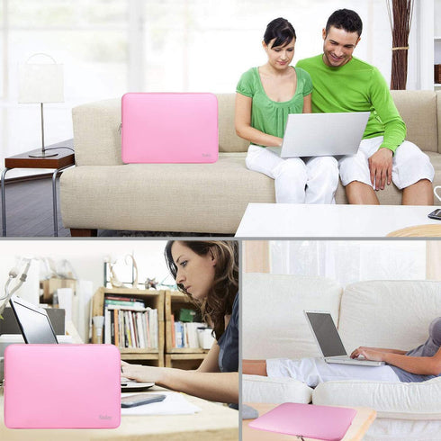 Naukay 15.6 Inch Laptop Sleeve,Resistant Neoprene Laptop Sleeve/Notebook Computer Pocket Case/Tablet Briefcase Carrying Bag - (pink)...