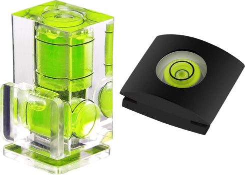 Anwenk Hot Shoe Level Camera Bubble Level Hot Shoe Spirit Level Hot Shoe Cover (includes 2 Axis Bubble Level and 1 Axis Hot Shoe Cover) Combo Pack...