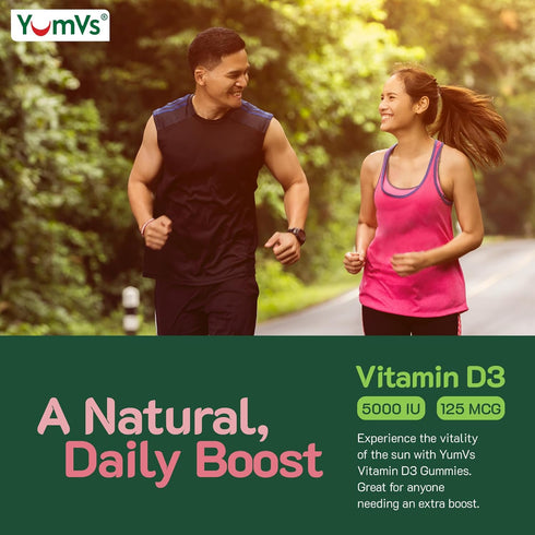 Vitamin D3 Jellies by YumV's | Vitamin D 5000 IU | Daily Dietary Supplement for Men and Women | Mixed Berry Flavor Chewable Jellies | Vegetarian, ...