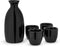 True Moga Sake Set, Pitcher and tumbler set for Sake, Japanese Style Sake Stoneware, Four 3.5 oz Cups and one 8 oz. Carafe, Fire glazed Porcelain,...
