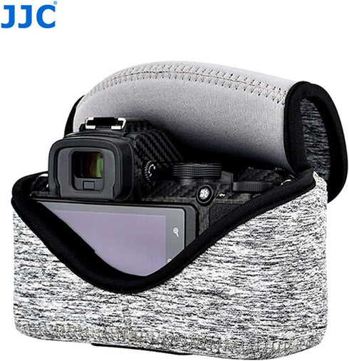 JJC Dark Gray Neoprene Mirrorless Camera Pouch Case Bag, Ultra Lightweight Elastic Comfortable, Z50 Case, Z FC Pouch, Water Resistant, 143x120x110...