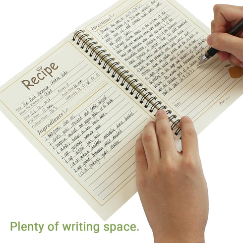 2 Pack 5.5" x 8.5" Recipe Book to Write in Your Own Recipes, Blank Recipe Notebook, Spiral Cookbook Recipe Journal Notebook Include 120 Recipes Pa...