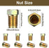 Frienda 12 Pieces 3/8 Inch-24 Threads Brake Line Fittings Assortment for 3/16 Inch Tube (4 Unions, 8 Nuts)...