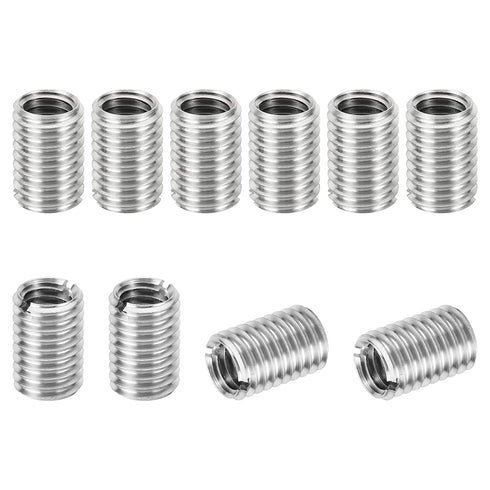 PATIKIL Thread Adapters Sleeve Reducing Nut, 10 Pcs M10*1.5 Male to M8*1.25 Female Repairing Insert Nut Screw Reducer Conversion Stainless Steel F...