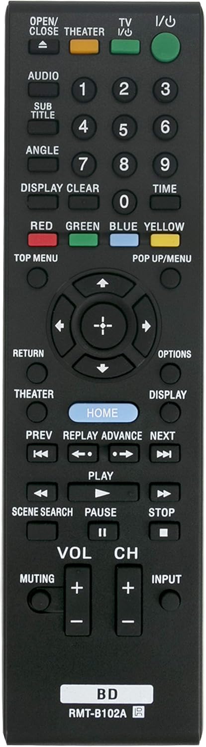 RMT-B102A Replaced Remote fit for Sony Blu-Ray Disc DVD Player BDP-S350 3-452-775-11(1) BDP-BX1 Rmt-b102p Rmt-b103a BDPS5000ES BDP-S550 148064911...