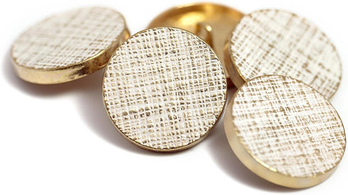 20 pcs Rough Texture Metal Transparent Resin Shank Sewing Coat Buttons -25mm -1"...