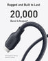 Anker USB C to C Cable (240W, 3 ft), Bio-Braided Fast Charge Cable for iPhone 15/15 Pro, MacBook Pro 2020, iPad Pro 2020, iPad Air 4, Samsung Gala...