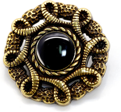 20 pcs Hollow Serpentine Circle Metal Shank Sewing Buttons for Coats -23mm -7/8"...