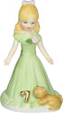 Enesco Growing Up Girls “Blonde Age 7” Porcelain Figurine, 4.5”, Golden,green,pink...