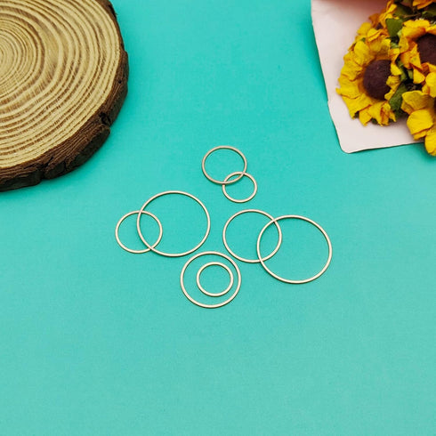 70pcs Beading Hoop Earrings for Jewelry Making,Round Beading Hoop Earrings Beading Hoop Earring Circle Connectors for DIY Craft,Earring Necklace,C...