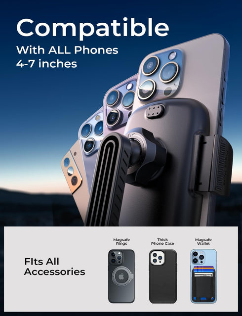 LISEN Car Phone Holder Vent, Phone Mount for Car Vent Universal Phone Holders for Your Car Hands Free Air Vent Cell Phone Car Mount Fits All Phone...