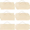 10 Pcs Unfinished Hanging Wood Sign 9. 8 x 3. 9 Inch Blank Wooden Signs Rectangle Plaque Wooden Slices Banners with Ropes for Painting Writing DIY...