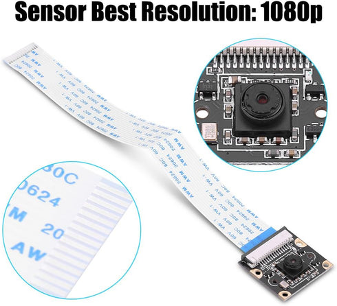 Camera Raspberry, 1080P HD 500W Mini Infrared Night Version Camera Module with OV5647 Sensor for......