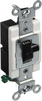 Leviton CS120-2E 20-Amp, 120/277-Volt, Toggle Single-Pole AC Quiet Switch, Commercial Grade, Grounding, Black......