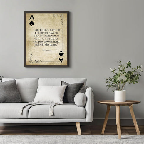 Posterizer 1 pcs-Life is Like a Game of Poker-Rick Warren-Quotes and Poems-Motivational & Inspirational Art-Living Room Bedroom Decor- UNFRAMED Wa...