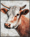 Posterizer 1 pcs-rusting painting style of a cute brown cow 2-Art for Animal Lovers Gift for Art Lovers Decorations for Bedroom, Office, Living Ro...