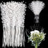 WILLBOND 150 Pcs String Pearl Stick Bouquet Plastic Bridal Wedding 4mm Pearl Garland Beads Wreath Vase Filler DIY Floral Arrangement Table Decor f...