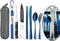 Portable Travel Reusable Utensils Silverware with Case,Travel Camping Cutlery set,Chopsticks and Straw Flatware, Stainless steel Travel Utensil se...