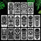 Tiki Tribe Stencils, 16 Pcs Tiki Totems Face with Open Mouth Stencils Reusable Template A4 Size for Painting on Wood Fabric Canvas Wall DIY Art Pr...