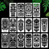 Tiki Tribe Stencils, 16 Pcs Tiki Totems Face with Open Mouth Stencils Reusable Template A4 Size for Painting on Wood Fabric Canvas Wall DIY Art Pr...