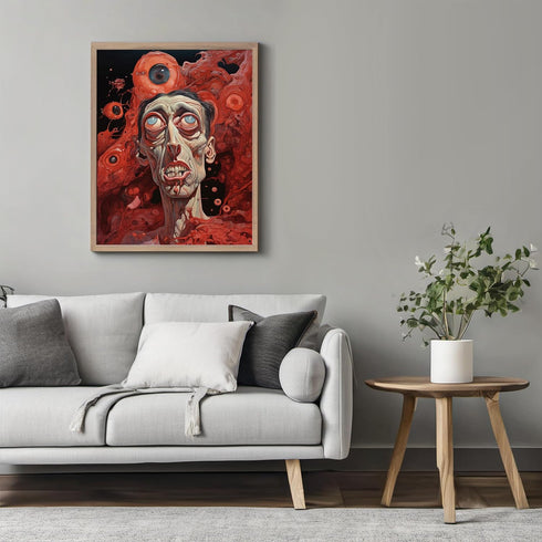Posterizer 1 pcs-spooky sci-fi alien man-Abstract & Modern Art-Fantasy & Fiction Art-Gift for Art Lovers-Decor for Home & Office- UNFRAMED Wall Ar...