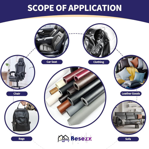 Self Adhesive Leather Repair Patch,60 in x 16 in Large Leather Patches for Furniture,Leather Repair kit for Couch,Car Seat,Motorcycle seat,Lovesea...