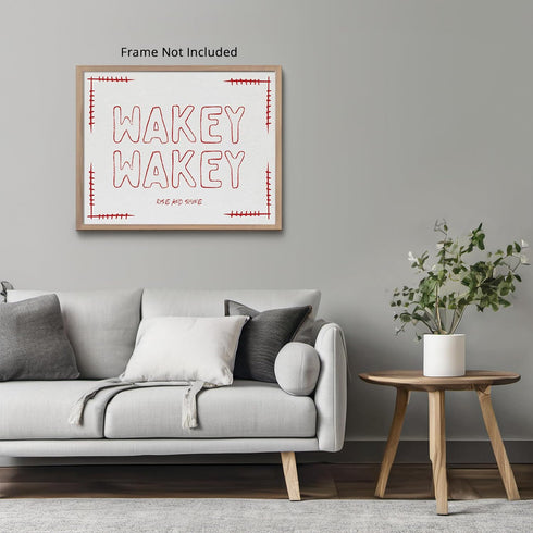 Posterizer 1 pcs-Wakey Wakey Rise & Shine Funny Bedroom Print 1-Quotes and Poems-GIft for Men Women Teens-Living Room Bedroom Decor- unframed wall...