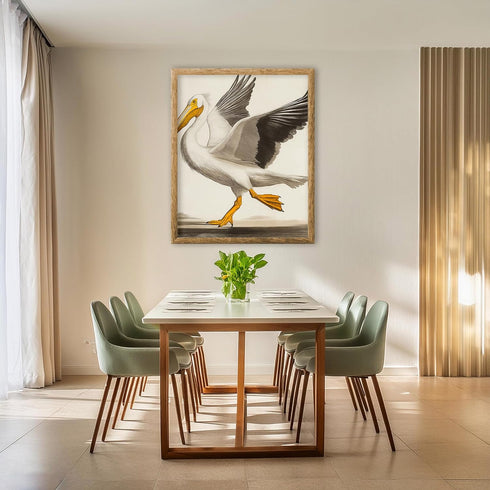 Posterizer 1 pcs-White Pelican detailed art work 2-Art for Animal Lovers-Collectibles & Fine Art-Decor for Home & Office- unframed wall art...