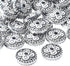 50pcs 10mm Alloy Antique Silver Spacer Bead Flower Bead Spacers European Spacers Jewelry Spacer Charms with A Box for Bracelet Necklace Jewelry Ma...