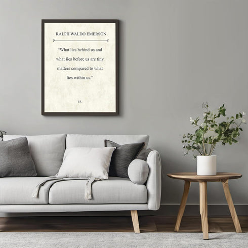 Posterizer 1 pcs-Ralph Waldo Emerson quote- What Lies Behind-Quotes and Poems-Motivational & Inspirational Art-Gift for Teachers-Decor for Home & ...