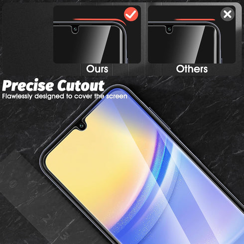 (3 Pack) Tempered Glass Screen Protector Compatible for Samsung Galaxy A15 5G, 2.5D Arc Edges 9H High Definition Anti-Scratch Bubble-Free......
