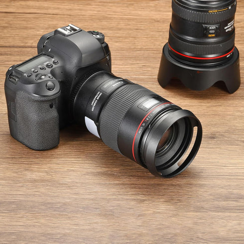 PATIKIL 49mm Lens Hood, Standard Vented Matte Surface Anti-reflective Inside Hood with Cleaning Cloth for Camera Lens, Black for Nikon, for Fujifi...