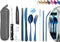 Portable Reusable Travel Utensils Silverware with Case,Travel Camping Cutlery set,Chopsticks and Straw, Flatware Cutlery Set with Case, Stainless ...
