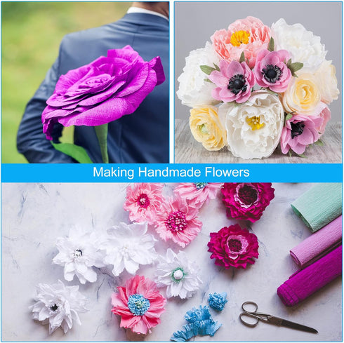 PATIKIL 8.2ft Crepe Paper Roll, 1 Roll 20" Width Soft Paper Streamer Sheet for Craft Flower Making Wrapping Party Birthday Wedding Decoration, Nav...