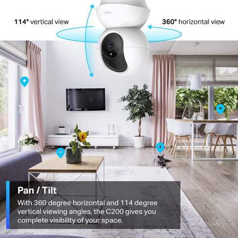 TP-Link Tapo Pan/Tilt Security Camera for Baby Monitor, Pet Camera w/Motion Detection, 1080P, 2-Way Audio, Night Vision, Cloud & SD Card Storage, ...