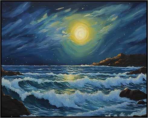 Posterizer 1 pcs- beach and the sea-abstract art 10-Landscape & Nature Art-Floral Botanical Art- Decor for Home & Office- unframed wall art...