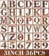 3inch Letter Stencils 36pcs Stencils Letter Alphabet Stencil Number Reusable&Flexible Stencils for Painting On Wood Wall Porch Fabric...