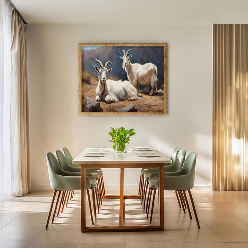 Posterizer 1 pcs- Two beautiful goats in nature-Art for Animal Lovers- Gift for Men Women Entrepreneur Teens-Decor for Home & Office- unframed wal...